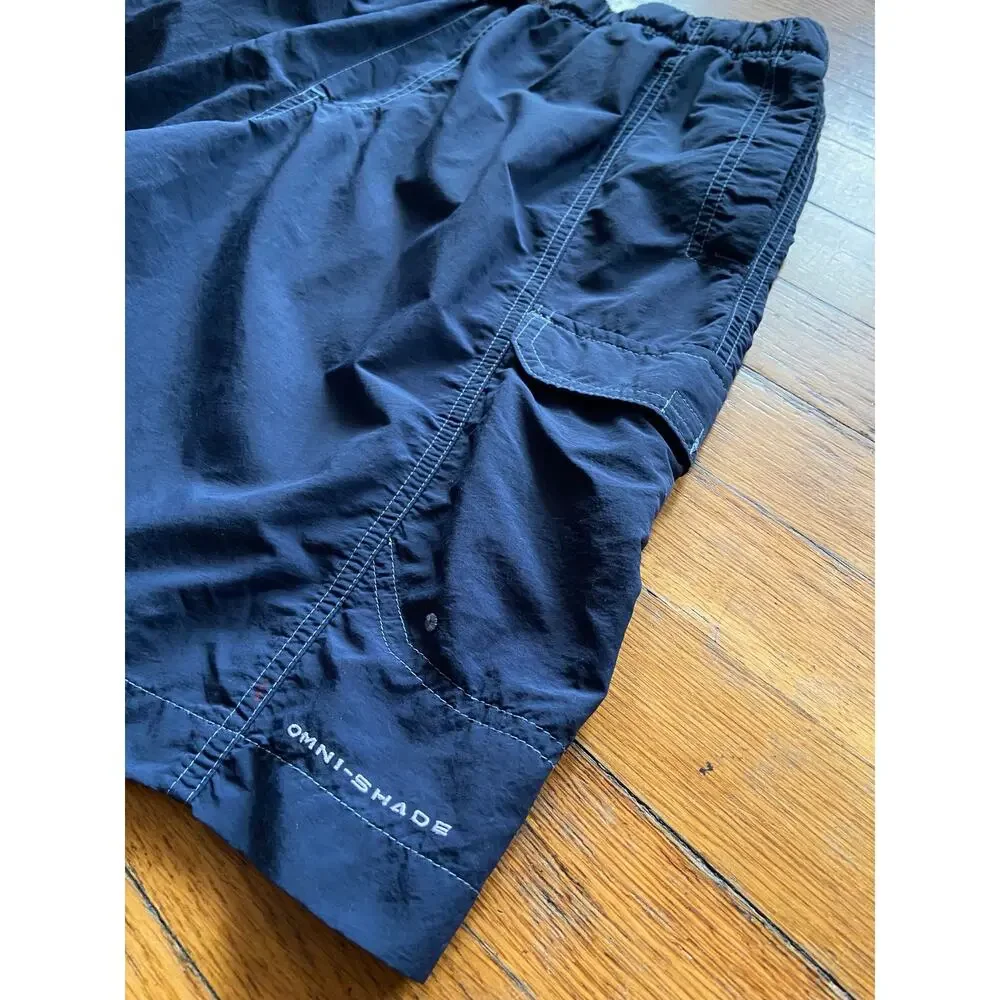 COLUMBIA Omni-Shade Blue Cargo Swim Trunks Mens sz L